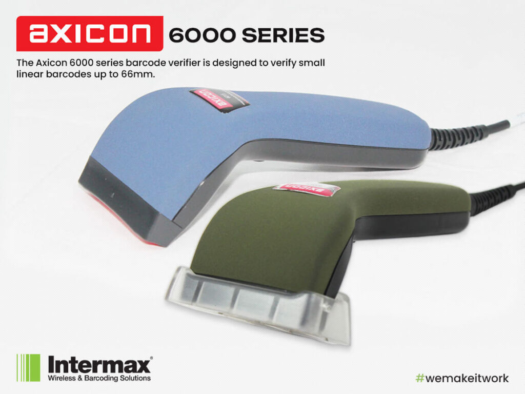 Intermax Barcode Verification - 6000 series Axicon, The Axicon 6000 series barcode verifier is designed to verify small linear barcodes up to 66mm.