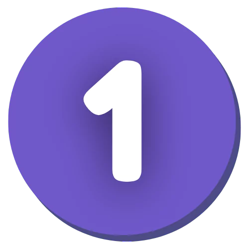 purple circle with no. 1