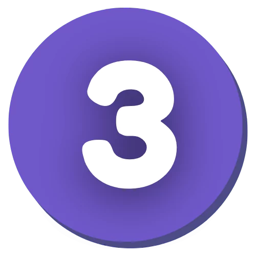 purple circle with no. 3