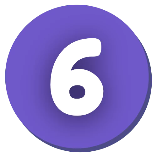 purple circle with no. 6