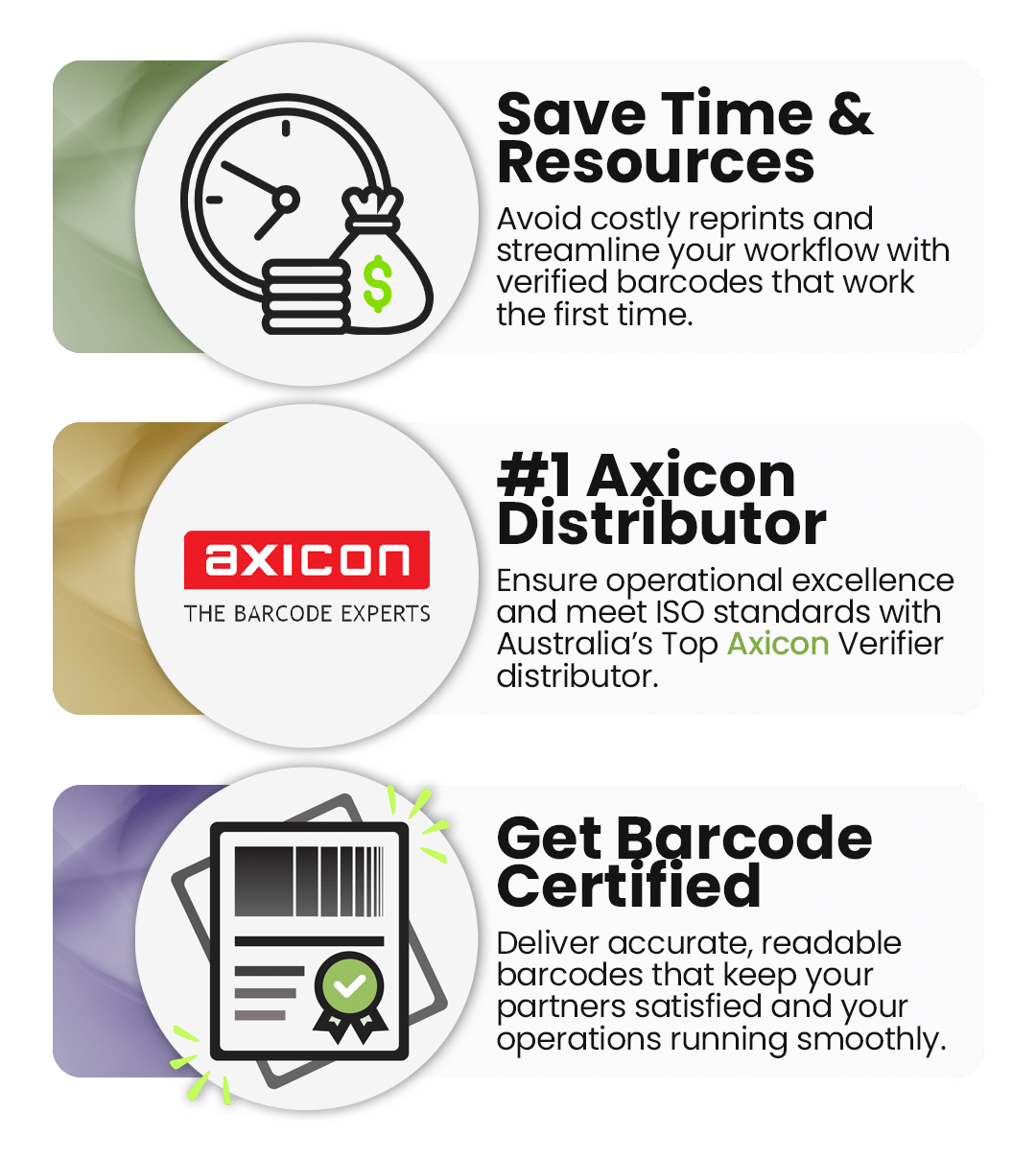 Streamline your operations with verified barcodes, ISO-certified solutions, and trusted support from Australia’s #1 Axicon distributor