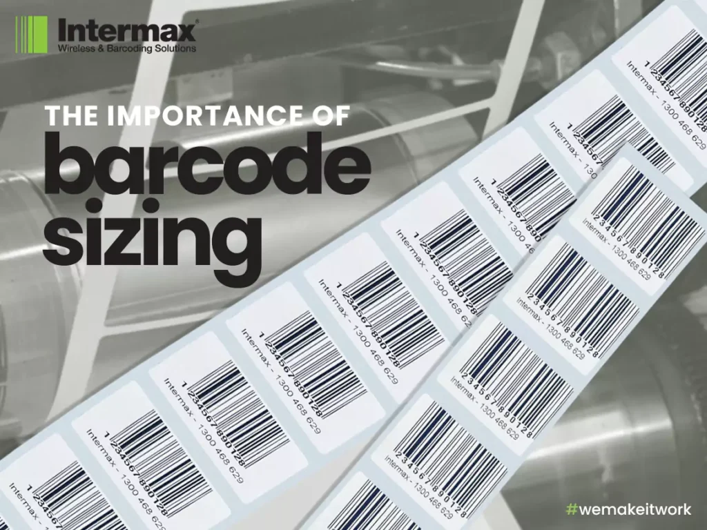 Printed barcode labels showcasing the importance of barcode sizing for optimal scanning and compliance.