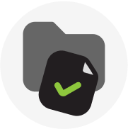 Symbolizes organized records and audit confidence.